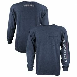 Lincoln Outfitters Men's Heavyweight Long Sleeve Pocket Graphic Tee Vintage Indigo Black Heather - LOLSPK-01VIBH - Long Sleeve Shirts