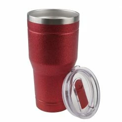 Lincoln Outfitters 30oz. Stainless Glitter Tumbler Red - 87-404-0204 - Water Bottles & Hydration