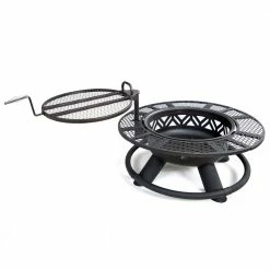 Lincoln Outfitters Steel Fire Pit with BBQ Grate - 90-165-0204 - Fire Pits & Heaters -LINCOLN OUTFITTERS Store 2443f2157ff2aeb46e50b85d2e35588b49d2eb8d 32150005 7