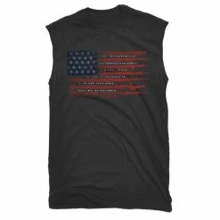 Lincoln Outfitters Men's American Flag 2nd Ammendment Sleeveless T-Shirt - LOTS-11 - T-Shirts