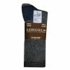 Lincoln Outfitters Men's Mid-Weight Crew Sock 2 Pack Black - L2/72466-BL-L - Socks