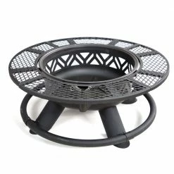 Lincoln Outfitters Steel Fire Pit with BBQ Grate - 90-165-0204 - Fire Pits & Heaters -LINCOLN OUTFITTERS Store 2f3e653e6b5b72e438e62a9c5f437323ba594c00 32150005 8