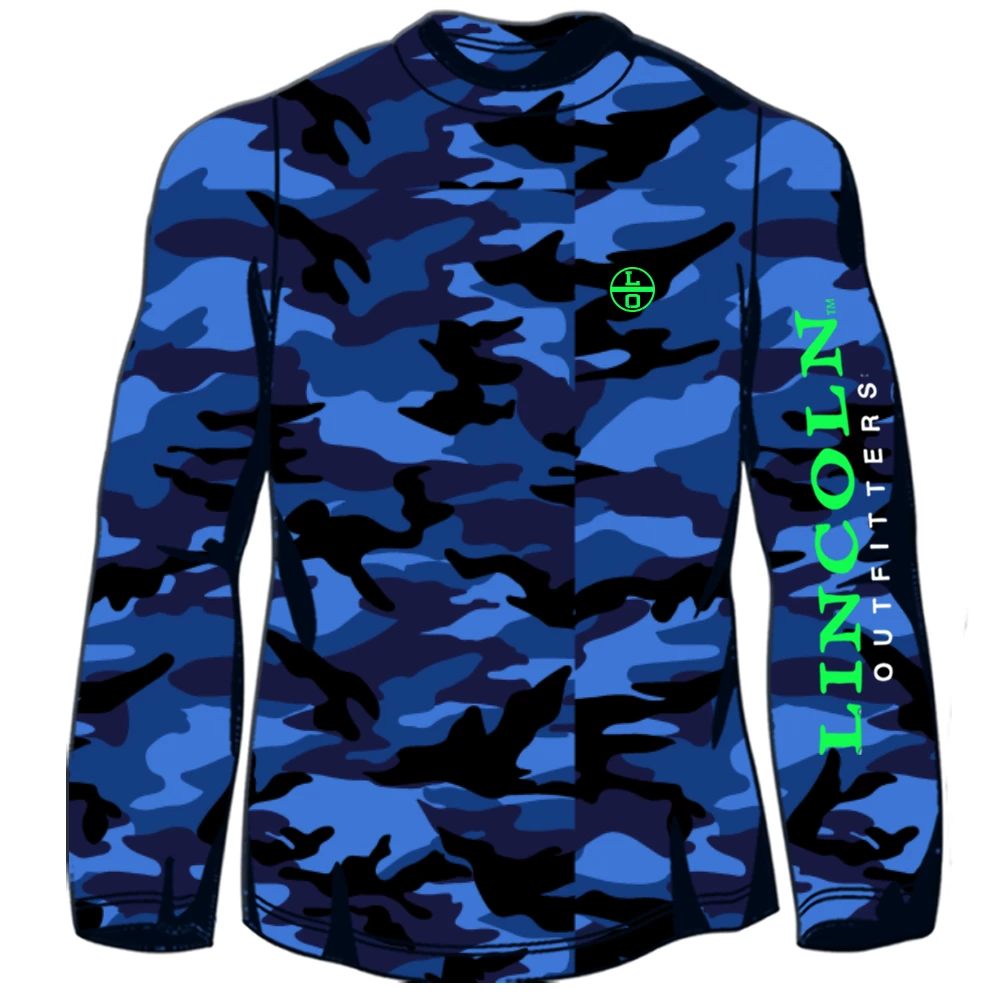 LO Youth Boy's LO Circle Long Sleeve T-Shirt Blue Camo - LOYCMM-03 - T-Shirts 1 LO Youth Boy's LO Circle Long Sleeve T-Shirt Blue Camo - LOYCMM-03 - T-Shirts