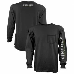 Lincoln Outfitters Men's Heavyweight Long Sleeve Pocket Graphic Tee Black - LOLSPK-01R - Long Sleeve Shirts