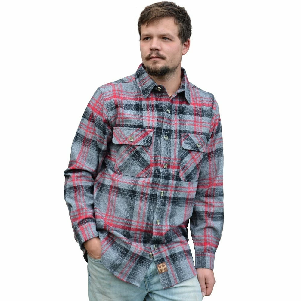 Lincoln Outfitters Men's Big and Tall Brawny Flannel Charcoal Heather LOFB-E0400CHRBT - Long Sleeve Shirts 1 Lincoln Outfitters Men's Big and Tall Brawny Flannel Charcoal Heather LOFB-E0400CHRBT - Long Sleeve Shirts