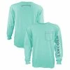 Lincoln Outfitters Men's Heavyweight Long Sleeve Pocket Graphic Tee Beach Glass- LOLSPK-01-BG - Long Sleeve Shirts