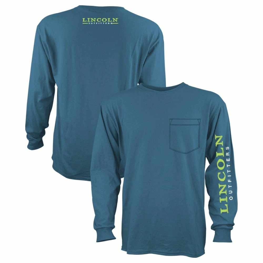Lincoln Outfitters Men's Heavyweight Long Sleeve Pocket Graphic Tee Bluesteel - LOLSPK-01-BS - Long Sleeve Shirts 1 Lincoln Outfitters Men's Heavyweight Long Sleeve Pocket Graphic Tee Bluesteel - LOLSPK-01-BS - Long Sleeve Shirts