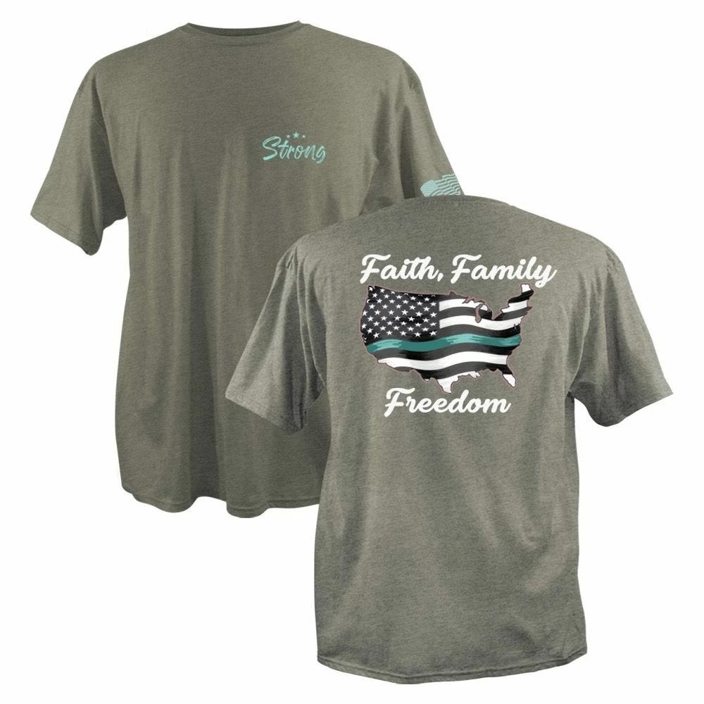 Lincoln Outfitters Strong Ladies Faith Family Green Short Sleeve T-Shirt - SGL-38 - T-Shirts 1 Lincoln Outfitters Strong Ladies Faith Family Green Short Sleeve T-Shirt - SGL-38 - T-Shirts