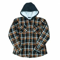 Lincoln Outfitters Women's Hooded Shirt Jacket Black - LOHJ-A0522W - Hooded Jackets Women's