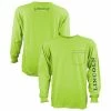Lincoln Outfitters Men's Heavyweight Long Sleeve Pocket Graphic Tee Safety Green - LOLSPK-01SG - Long Sleeve Shirts