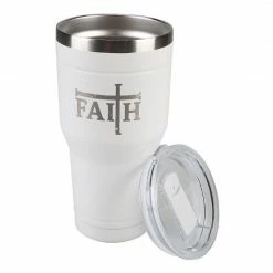 Lincoln Outfitters "Faith" 30 oz. Religious Tumbler, White - 89-646-0204 - Tumblers -LINCOLN OUTFITTERS Store 9951a2da24d1040339aee06052c63ce9917bc7dc 32631069 3