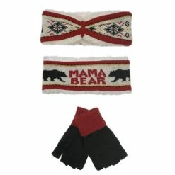 Lincoln Outfitters Women's Warm Hearted Headband and Glove Set Rust - P11710-RUS - Winter Headband and Glove Set
