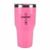 Lincoln Outfitters "All Things Through Christ" 30 oz. Religious Tumbler, Pink - 89-637-0204 - Tumblers