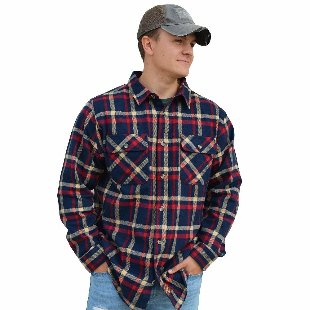 Lincoln Outfitters Men's Big and Tall Brawny Flannel Navy LOFB-A0522BT - Long Sleeve Shirts 1 Lincoln Outfitters Men's Big and Tall Brawny Flannel Navy LOFB-A0522BT - Long Sleeve Shirts