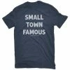 Lincoln Outfitters Men's Short Sleeve Small Town Famous T-Shirt Vintage Indigo Black Heather - LO-146-VIBH - T-Shirts