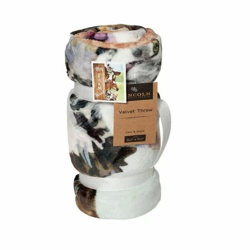 Lincoln Outfitters My Farm Squad Cow Printed Velvet 50 x 60 Throw - RK-PHVEL-FARM - Blankets & Bedspreads -LINCOLN OUTFITTERS Store b6d64a43142c2957a00fa47c4a81cac20b4bf583 490930016 main