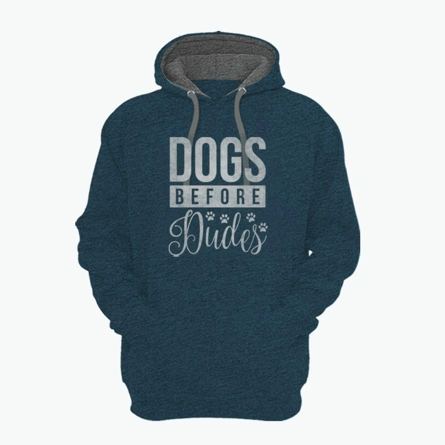 Lincoln Outfitters Dogs Before Dudes Ladie's Long Sleeve Hoodie, Bluesteel Black Heather - LO-LH28 - Hooded Sweatshirts Women's 1 Lincoln Outfitters Dogs Before Dudes Ladie's Long Sleeve Hoodie, Bluesteel Black Heather - LO-LH28 - Hooded Sweatshirts Women's