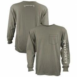 Lincoln Outfitters Men's Heavyweight Long Sleeve Pocket Graphic Tee Vetiver - LOLSPK-01-V - Long Sleeve Shirts