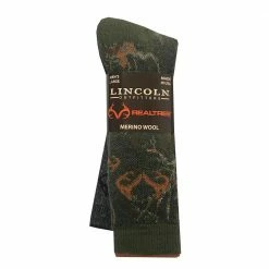 Lincoln Outfitters Men's Camo Merino Wool Blend Sock 2 Pack Camo Green Large - RT/L2/772-822C-CGR - Socks