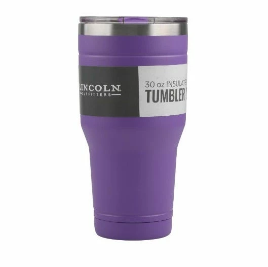 Lincoln Outfitters 30oz. Stainless Steel Purple Tumbler - 30LO183838 - Camp Kitchen 1 Lincoln Outfitters 30oz. Stainless Steel Purple Tumbler - 30LO183838 - Camp Kitchen