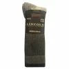 Lincoln Outfitters Men's Cupron Anti-Microbial Merino Wool Boot Sock Brown - RT/LO793-BRN - Socks