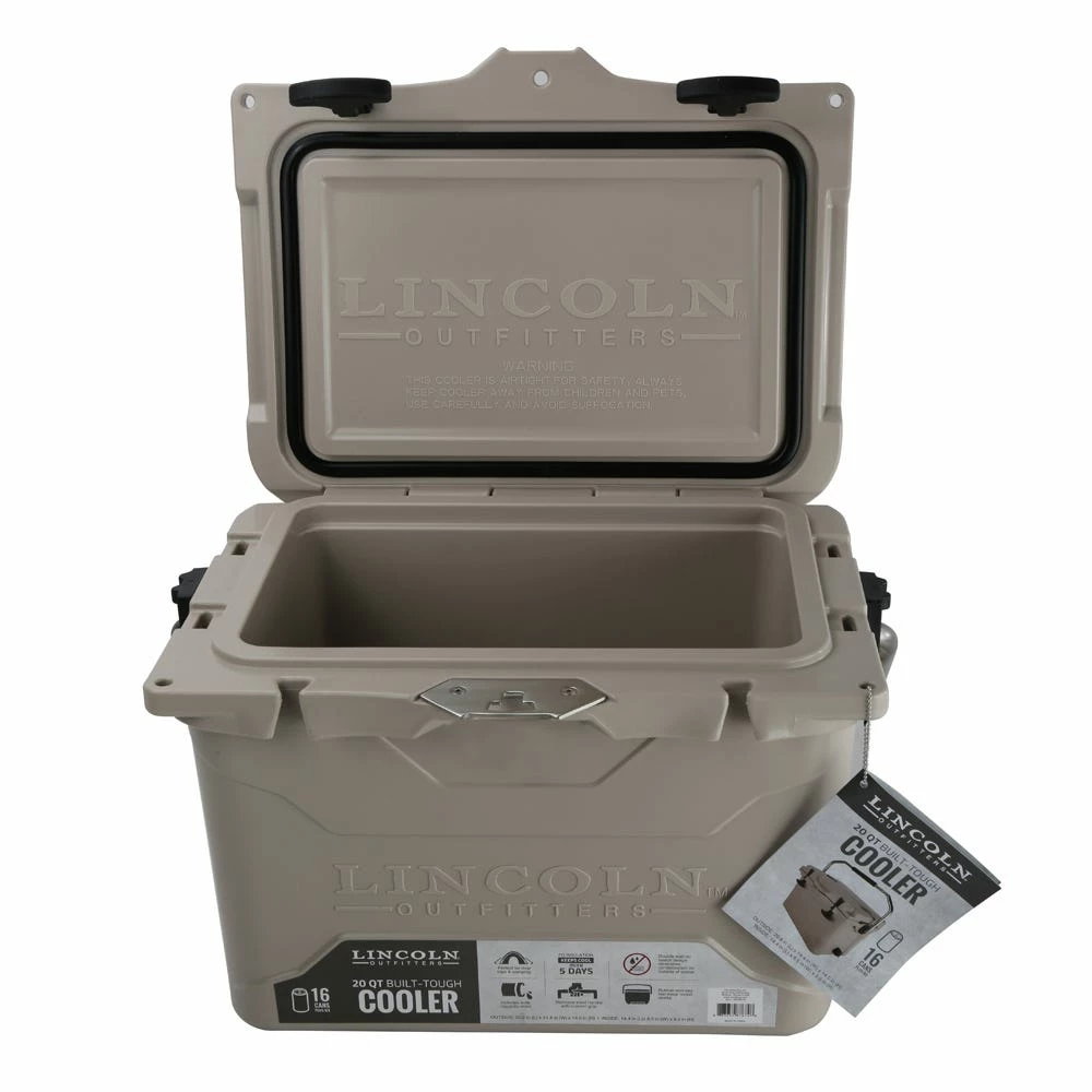 Lincoln Outfitters 20 Quart High Performance Cooler, Tan - 87-674-0204 - Coolers 3 Lincoln Outfitters 20 Quart High Performance Cooler, Tan - 87-674-0204 - Coolers - Image 3