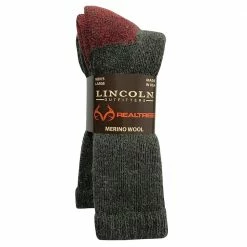 Lincoln Outfitters Men's Merino Wool Blend Sock 2 Pack Assorted - RT/L2/72232-ASST - Socks