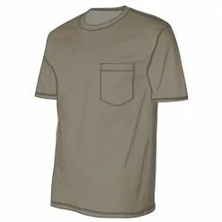Lincoln Outfitters Men's Heavyweight Relaxed Fit Short Sleeve Pocket Tee Cobblestone - LOPK-01R-CBS - Pocket T-Shirt