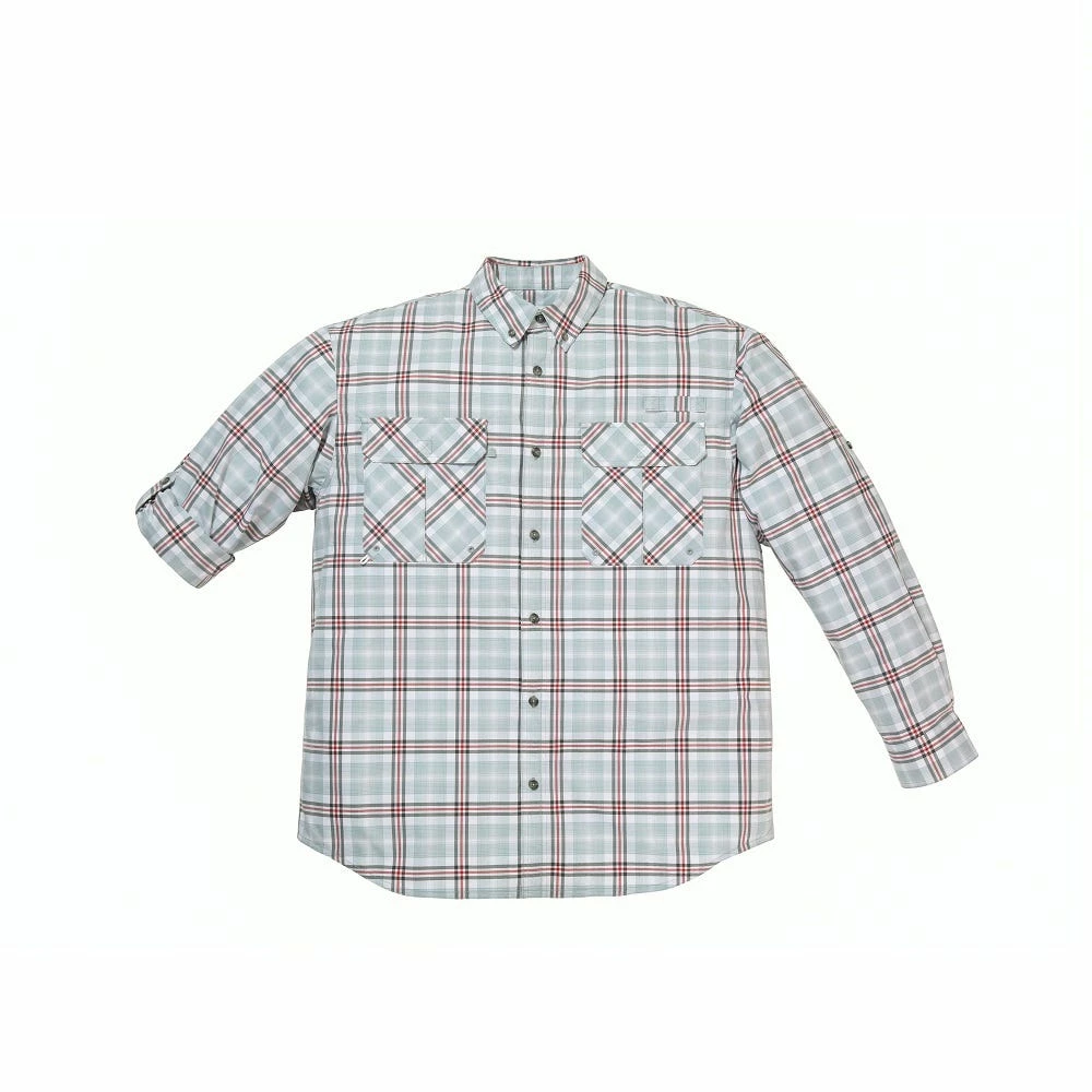 Lincoln Outfitters Men's Long Sleeve Plaid Shirt Grey/Red - G4359-GRYRED - Long Sleeve Shirts 1 Lincoln Outfitters Men's Long Sleeve Plaid Shirt Grey/Red - G4359-GRYRED - Long Sleeve Shirts